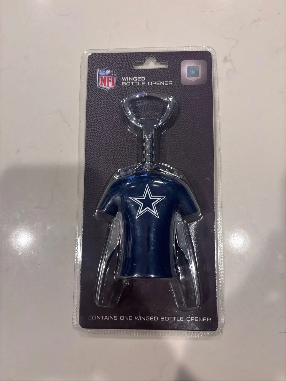 NFL Dallas Cowboys Jersey Design Logo Winged Wine Corkscrew & Bottle Opener NEW